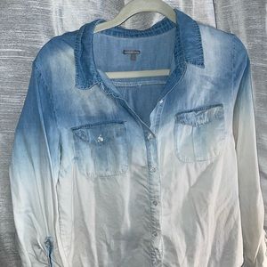 Bleach Denim Style Flannel Size XL Charlotte Russe